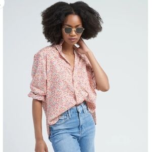 Frank & Eileen Silvio Ditsy Floral Button Up Shirt Cotton S